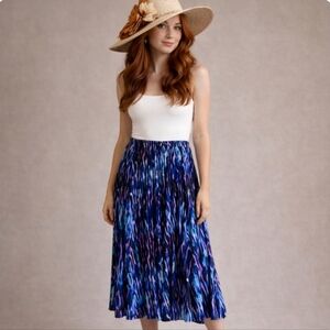 Tanjay | Vintage Multicolor Flared Midi Skirt